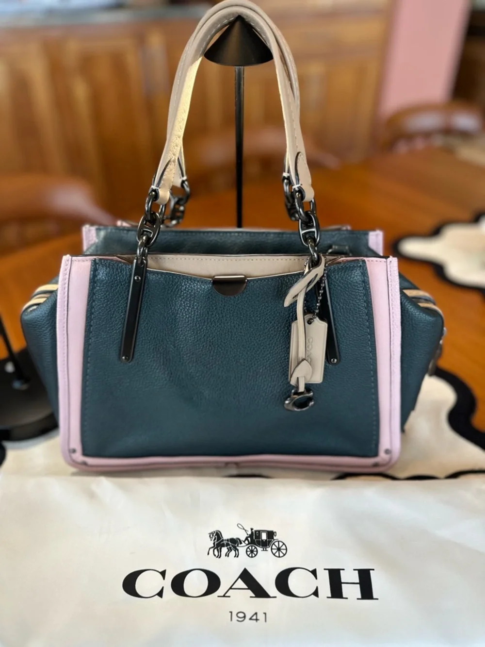 Coach Dreamer Satchel 31633 • Aurora Multi Colorblock Leather • Like New 🌸 - Picture 2 of 14